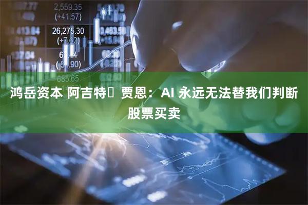 鸿岳资本 阿吉特・贾恩：AI 永远无法替我们判断股票买卖
